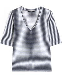Weekend by Maxmara - Opzione V-Neck Striped T-Shirt - Lyst