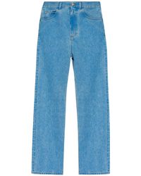 Marni - Logo Patch Straight Leg Jeans - Lyst