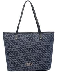 Liu Jo - Jacquard Denim Tote Bag - Lyst