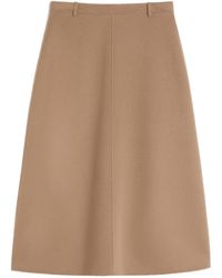 Max Mara - Virgin-Wool Midi Skirt - Lyst