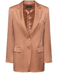 Alberta Ferretti - Single-Breasted Satin Tailored Blazer - Lyst
