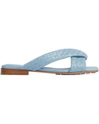 Bottega Veneta - Riva Intrecciato Flat Mule Sandals - Lyst