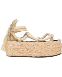 Isabel Marant - Minimalist Strappy Woven Straw Sandals - Lyst