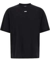 Off-White c/o Virgil Abloh - Logo Printed Crewneck T-Shirt - Lyst