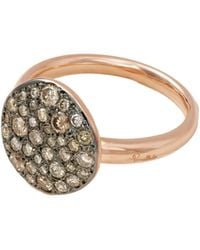 Pomellato - 18-Karat Rose And Rhodium-Plated Diamond Ring - Lyst