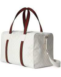 Gucci - Medium Duffle Bag With Web - Lyst