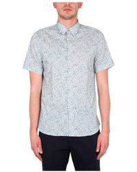 Paul Smith - Ps Paul Smith Graphic Printed Curved Hem Shirt - Lyst