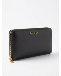 Gucci - Logo Lettering Zip-Around Wallet - Lyst