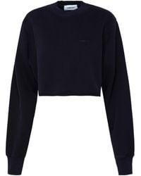 Ambush - Logo Embroidered Crewneck Cropped Sweatshirt - Lyst