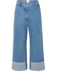 Patou - Denim Trousers With Belt Loops - Lyst