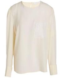 Chloé - Solid Color Chiffon Top - Lyst