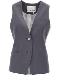 REMAIN Birger - V-Collar Button Vest - Lyst