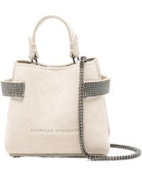 Brunello Cucinelli - Embellished Top-Handle Coin Pouch - Lyst