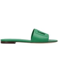 Dolce & Gabbana - Dg Embossed Cut-Out Slides - Lyst