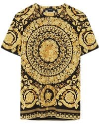 Versace - Allover Baroque Pattern Crewneck T-Shirt - Lyst