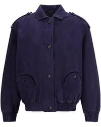Blazé Milano - Blazé Milano Viva Charlie Suede Bomber Jacket - Lyst