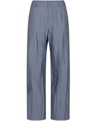 Lemaire - Crinkled Wide-Leg Pants - Lyst