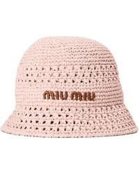Miu Miu - Crochet Bucket Hat - Lyst
