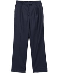 Prada - Pleated Belted Trousers - Lyst