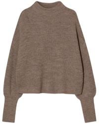 Closed - Ribbed-Knit Mock-Neck Sweater - Lyst