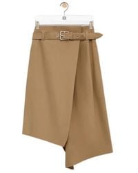 Loewe - Belted Asymmetric Skirt - Lyst