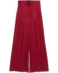Zimmermann - Wide-Leg Satin Trousers - Lyst