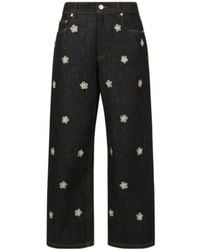Marni - Daisy Appliqué Denim Jeans - Lyst