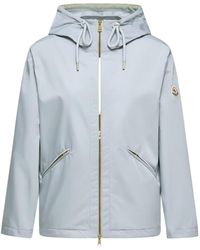 Moncler - Logo Patch Zip-Up Hooded Jacket - Lyst