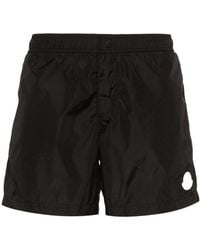 Moncler - Logo-Patch Swim Shorts - Lyst