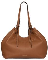 Strathberry - Barra Contrast-Stitch Leather Shoulder Bag - Lyst