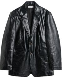 Our Legacy - Single-Breasted Leather Blazer - Lyst