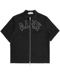 ALYS★Short-Sleeved Logo Zip-up Shirts★格調高いシャツ★人気 1017 ALYX 9SM Zip-up Short Sleeved Shirt in Black for Men | Lyst
