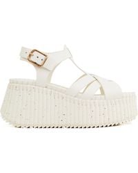 Chloé - Chloé Nama Wedge Sandals - Lyst