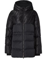 Fendi - Ff Jacquard Ff Technical Fabric Down Jacket - Lyst