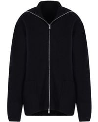 Yohji Yamamoto - Zip-Up Long-Sleeved Cardigan - Lyst