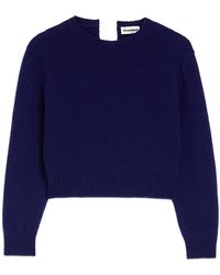 Jil Sander - Cropped Wool Sweater - Lyst