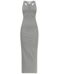 Vetements - Logo Detailed Sleeveless Ribbed Dress - Lyst