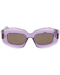 Loewe - Rectangle Frame Sunglasses - Lyst