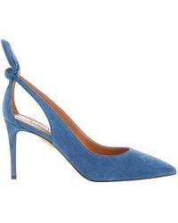 Aquazzura - Bow Tie Pointed-Toe Pumps - Lyst