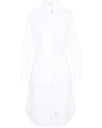 Thom Browne - Buttoned Knee-Length Shirt Dress - Lyst