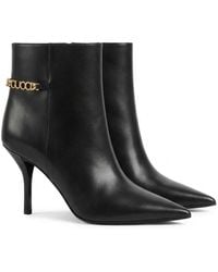 Gucci - Leather Signoria Ankle Boots - Lyst