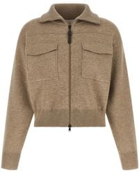 Brunello Cucinelli - High Neck Zip-Up Cardigan - Lyst