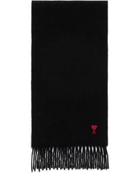 Ami Paris - Ami De Coeur Knitted Scarf - Lyst