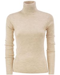 MC2 Saint Barth - Erika Ribbed Roll Neck Knitted Sweater - Lyst