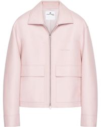 Courreges - Double-Pocket Leather Jacket - Lyst
