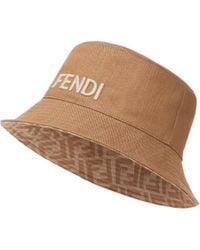 Fendi - Reversible Canvas Bucket Hat - Lyst