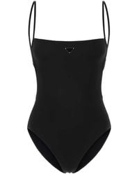 Prada - Interlock Knit One-Piece Swimsuit - Lyst