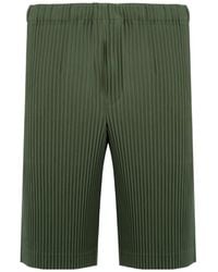 Homme Plissé Issey Miyake - Homme Plissé Issey Miyake Color Pleats Straight Leg Shorts - Lyst