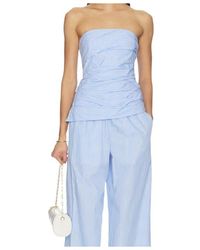 Jonathan Simkhai - Emerson Ruched Strapless Bustier Top - Lyst