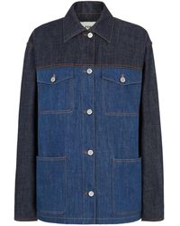 Fendi - Two-Tone Denim Jacket - Lyst